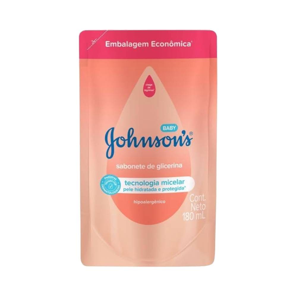Embalagem refil do Sabonete Líquido Johnson's Baby 180ml