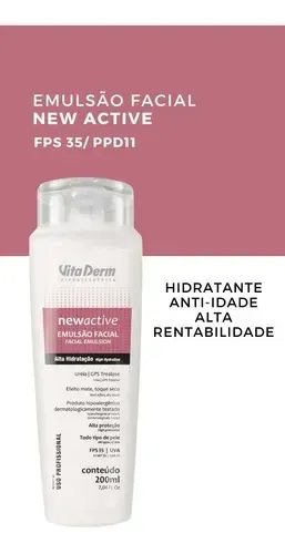 Aplicação da Emulsão Facial Vita Derm no rosto