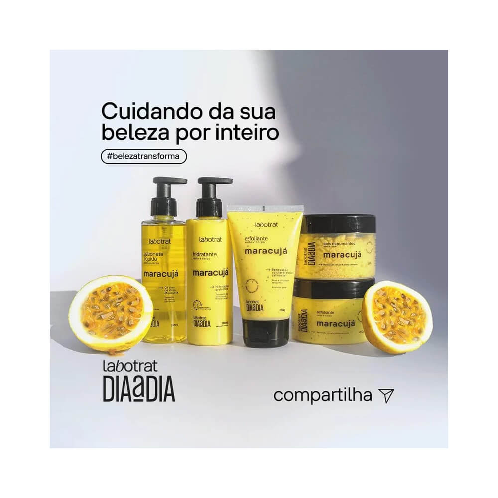 Produtos Labotrat Maracujá com metades de maracujá
