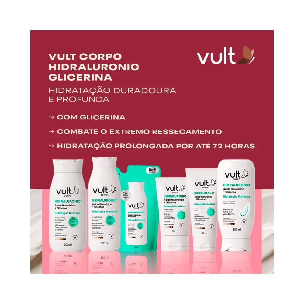 Detalhes do Kit Vult Hidraluronic com foco na hidratação prolongada