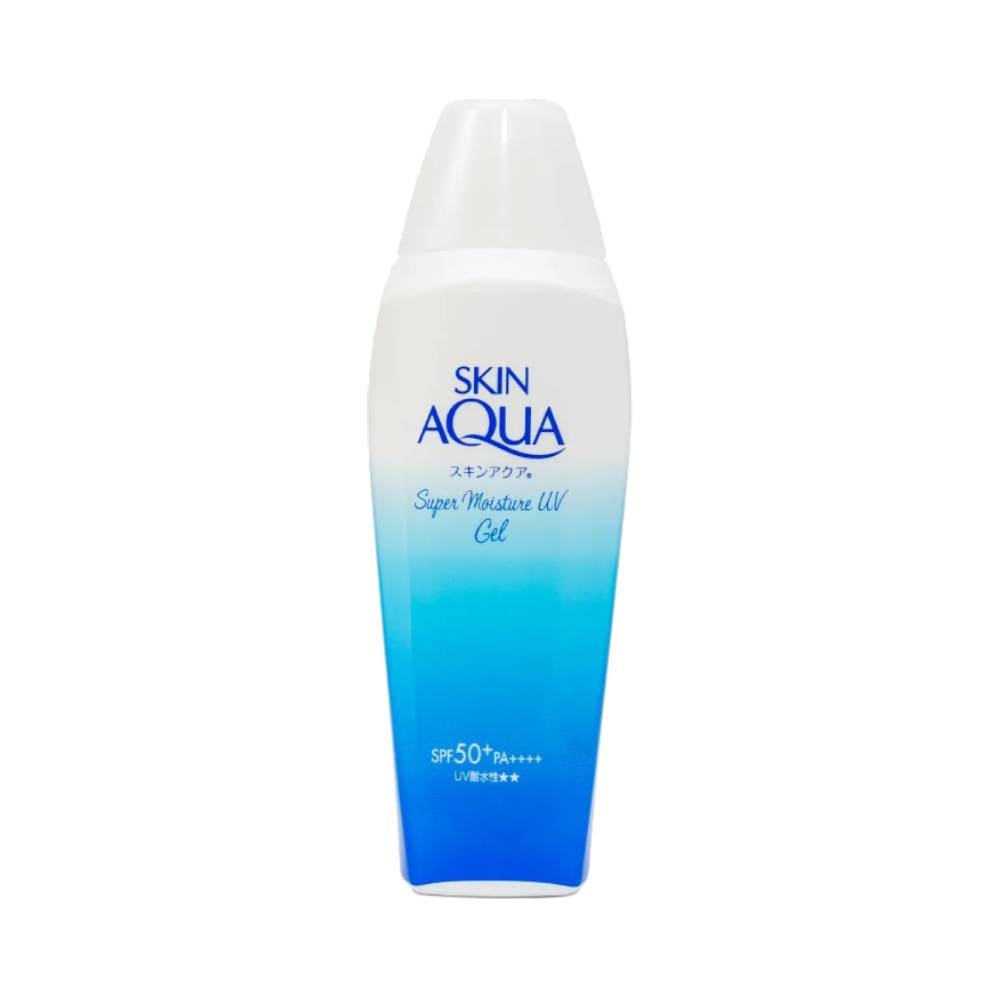 Imagem frontal do protetor solar Skin Aqua UV Super Moisture Gel com FPS 50 e 165g