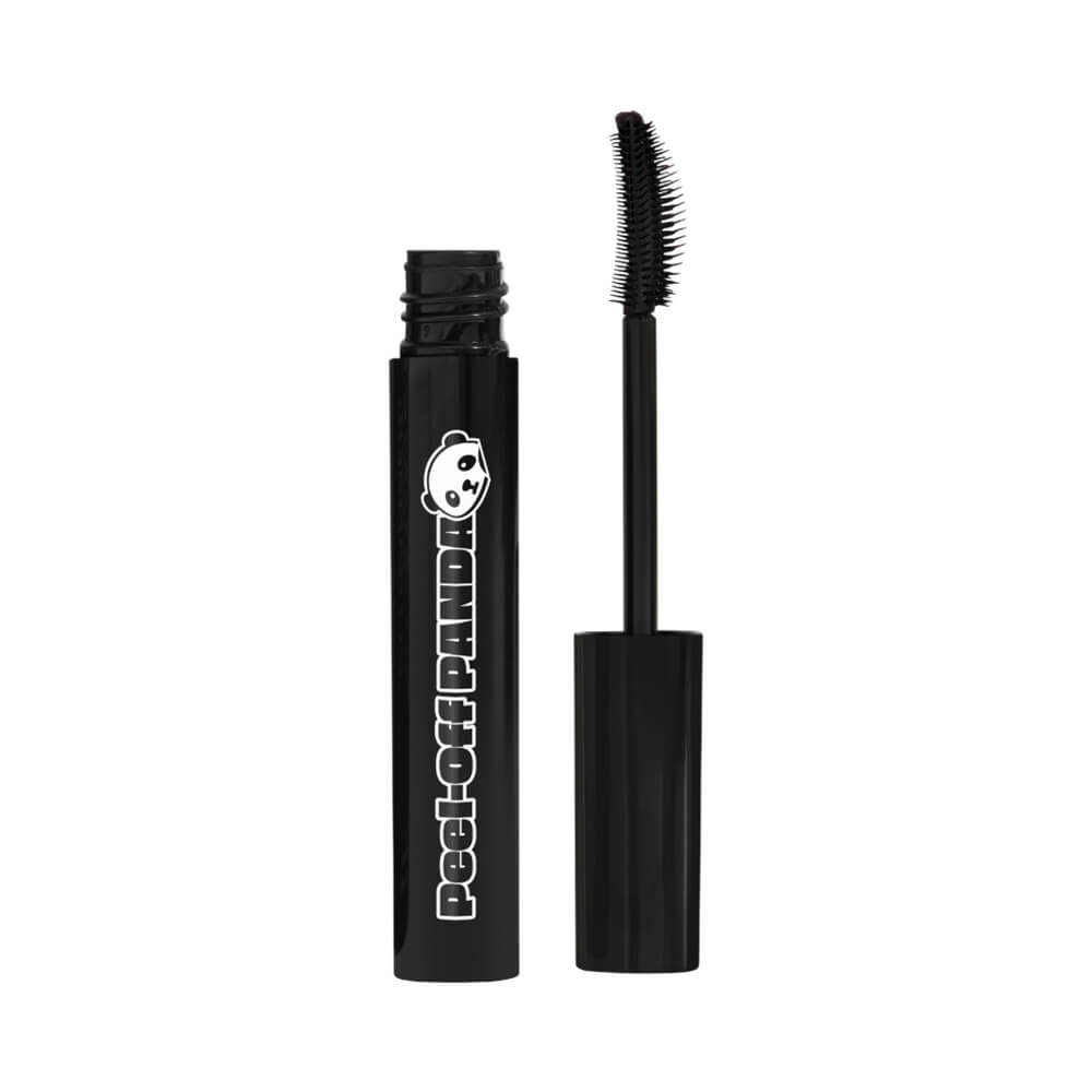 Máscara de Cílios Dailus Peel-Off Panda Preto com aplicador curvo em fundo branco
