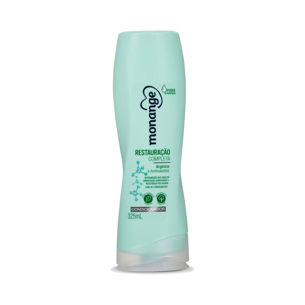 Condicionador Monange Restauração Completa 325ml - embalagem verde clara