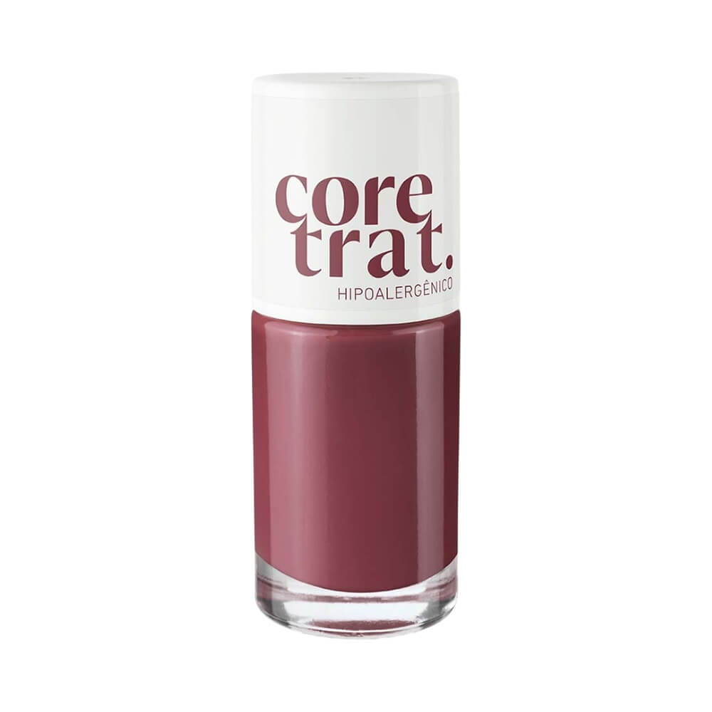 Esmalte Blant Coretrat Hipoalergênico na cor Contato Próximo em frasco de vidro transparente com tampa branca