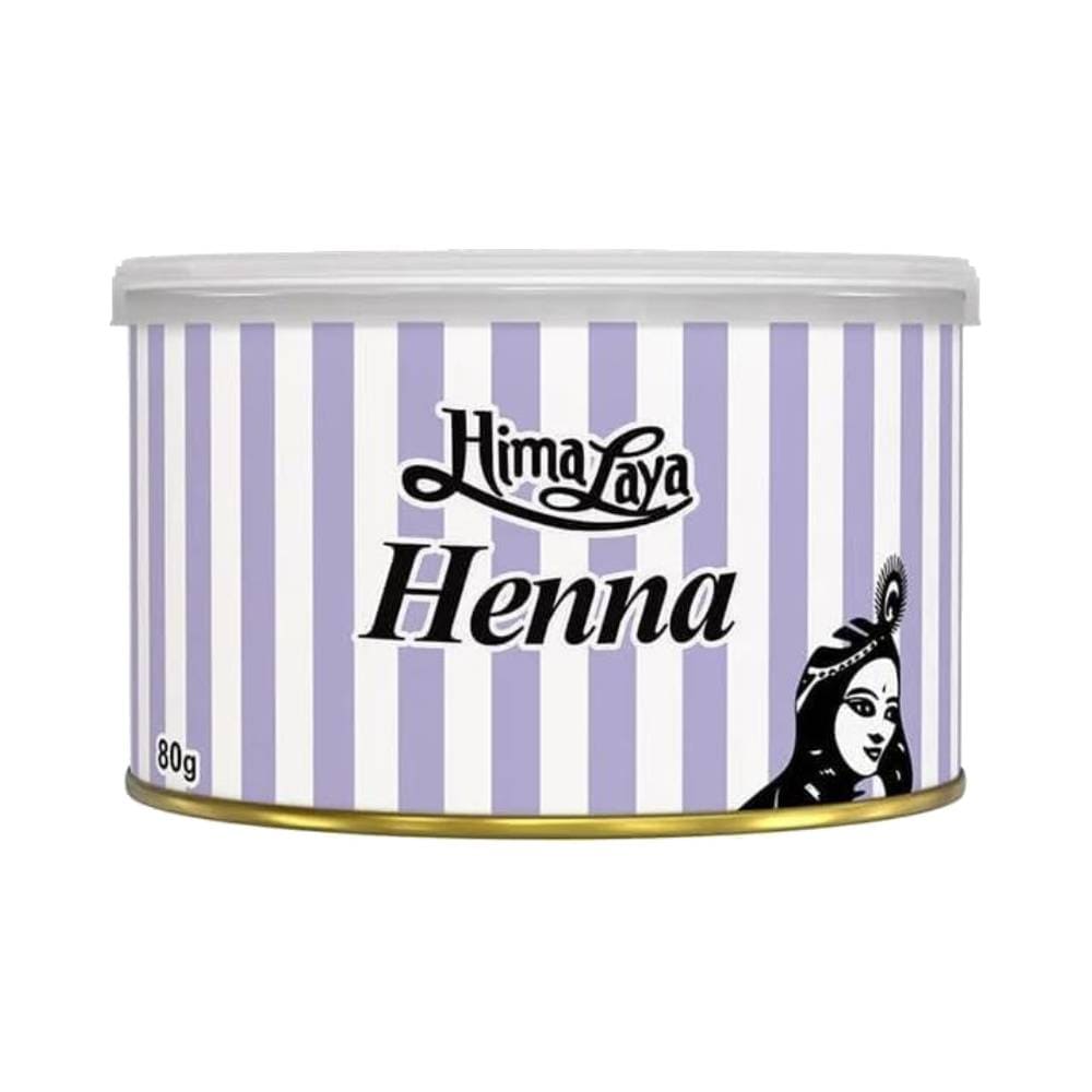 Henna em Pó Himalaya Acaju 80g - embalagem lilás e branca