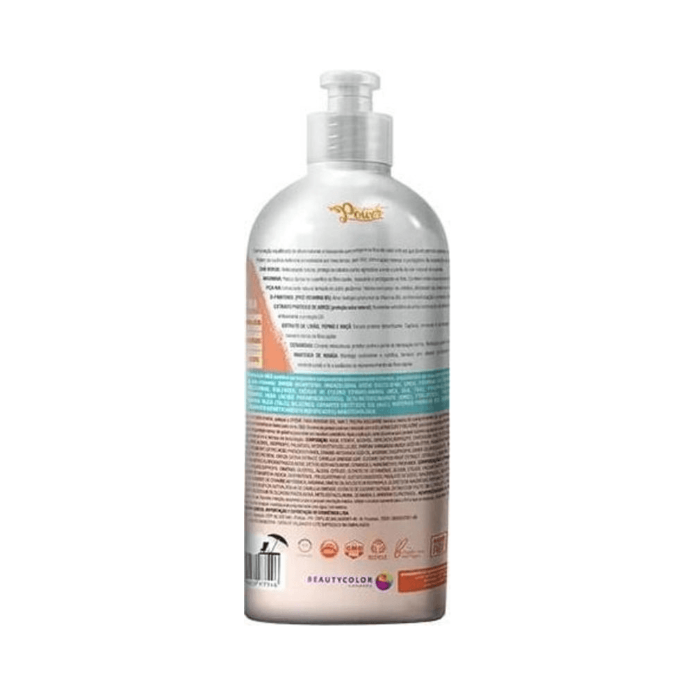 Verso do creme para pentear Soul Power com instruções e ingredientes