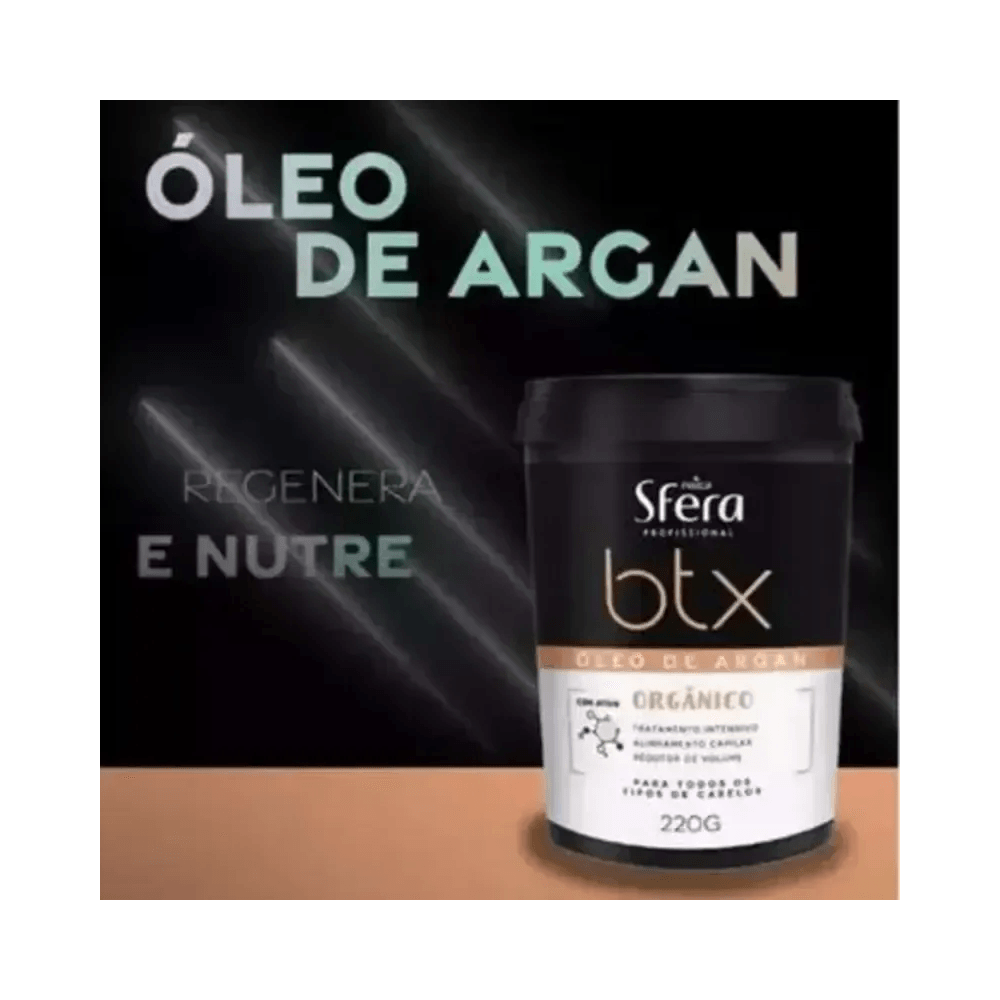 Imagem promocional Btx Capilar Sfera com destaque Óleo de Argan
