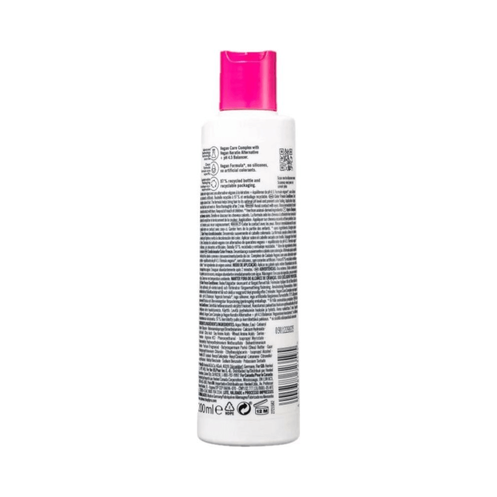 Verso do Condicionador Bonacure Color Freeze 200ml mostrando instruções e embalagem