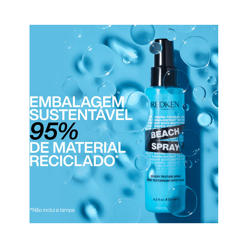 Spray Texturizante Redken Beach Styling 125ml em frasco azul translúcido