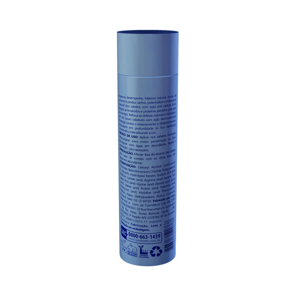 Verso do frasco com painel de informações do Condicionador Probelle 250ml