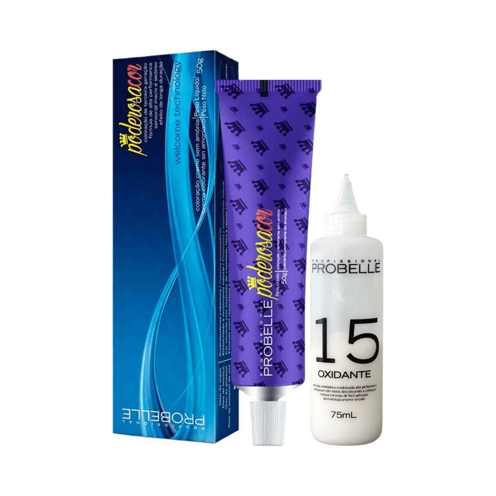Kit tonalizante Probelle Poderosa com oxidante 15 75ml