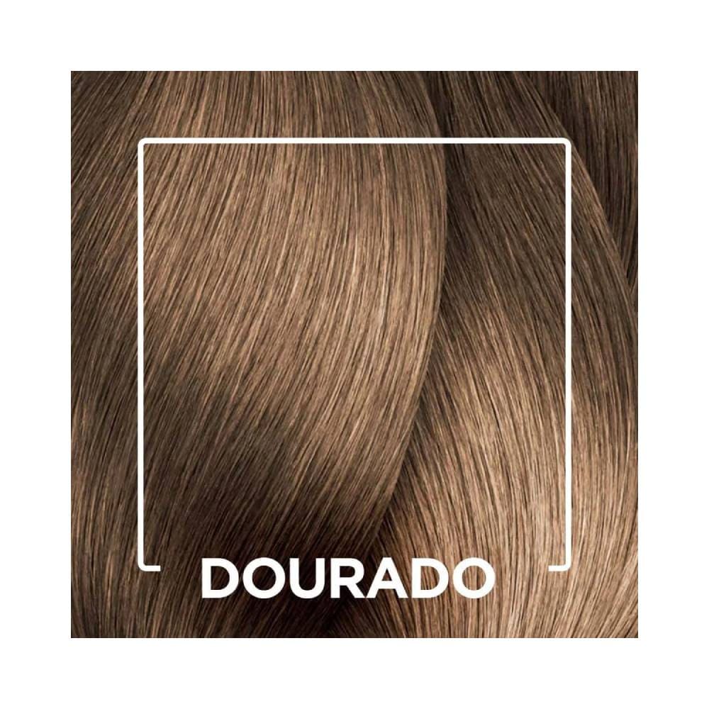 Amostra de cor Dourado com brilho e reflexos