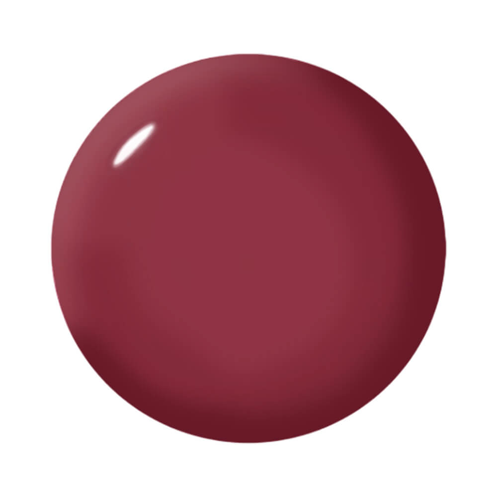 Amostra da cor vinho escuro do esmalte Cora Colorê Friends em círculo brilhante