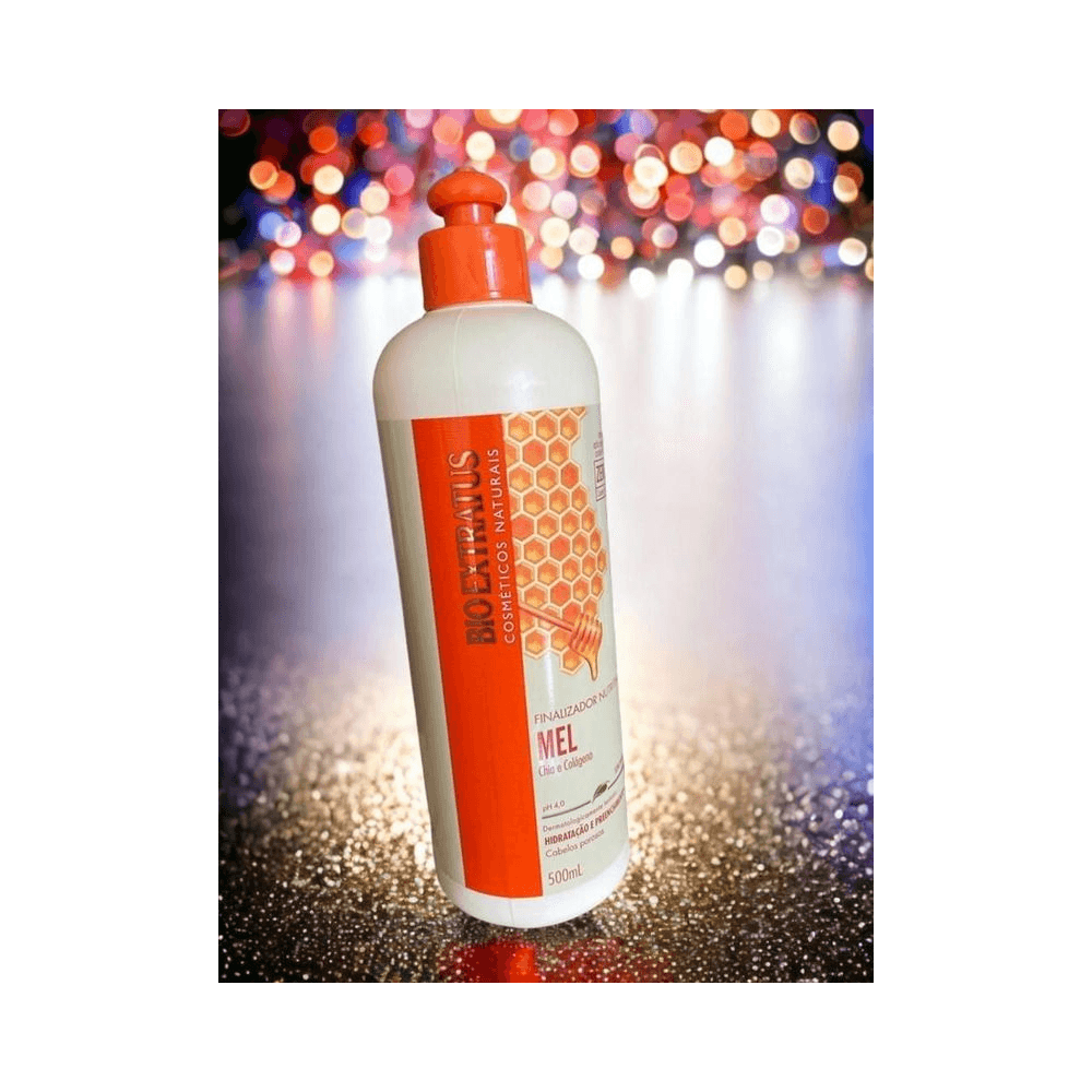 Finalizador Bio Extratus Mel 500ml com destaque para textura e aplicação
