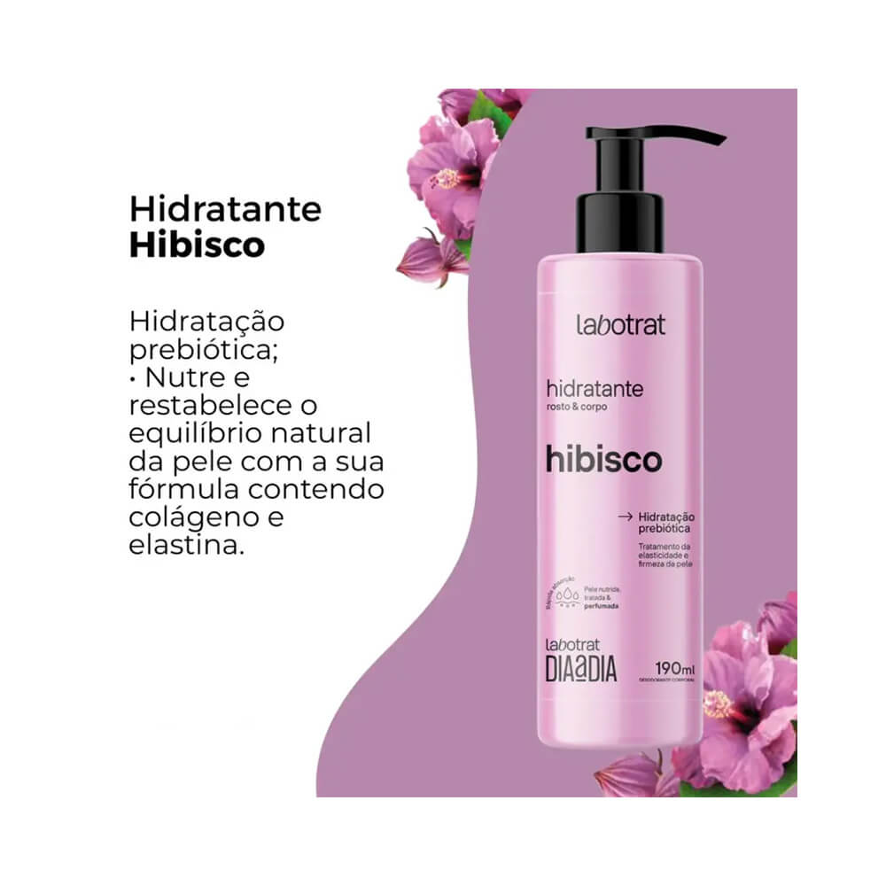 Imagem do hidratante Labotrat com destaque para ingredientes e benefícios