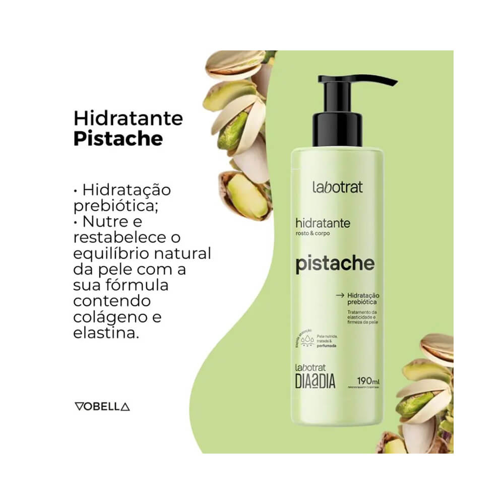 Frasco Labotrat Pistache 190ml com destaque dos benefícios