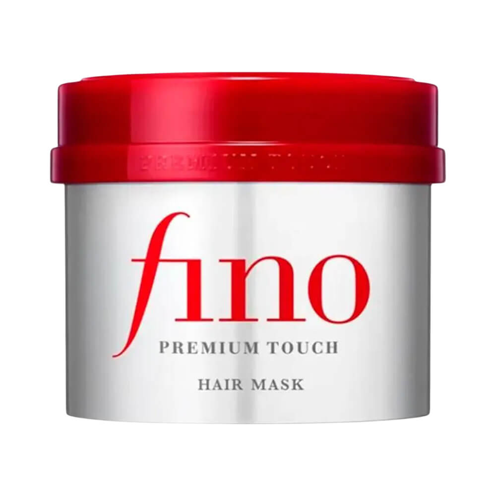 Pote branco com tampa vermelha da Máscara Capilar Fino Premium Touch 230g