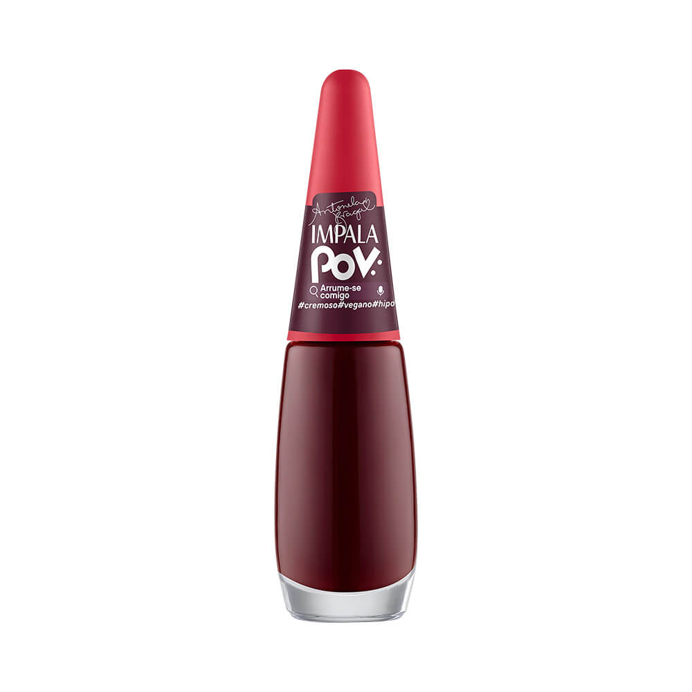Frasco de esmalte Impala POV Antonela Arrume-se Comigo vermelho intenso