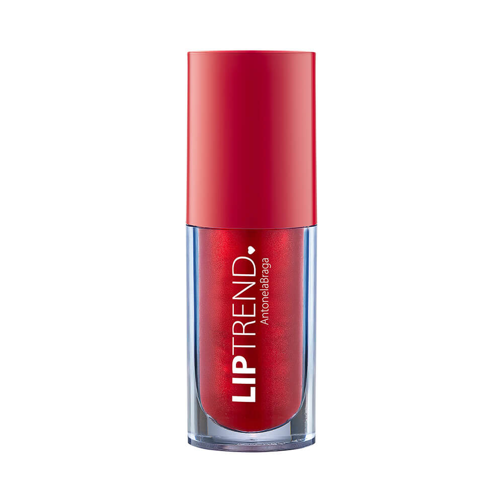 Gloss vermelho perolado Impala Lip Trend com tampa vermelha