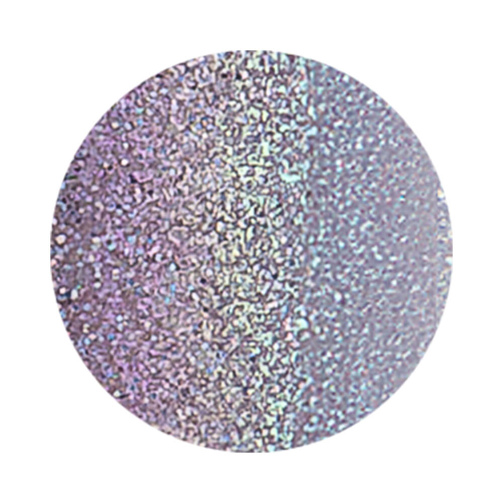 Detalhe da cor lilás holográfica do gloss