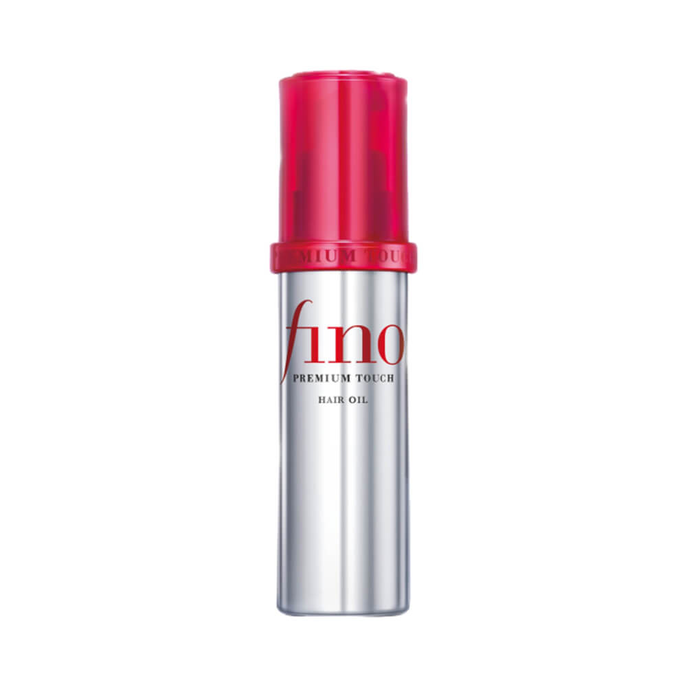 Frasco prateado com tampa pump vermelha do Óleo Capilar Fino Premium Touch Hair Oil 70ml