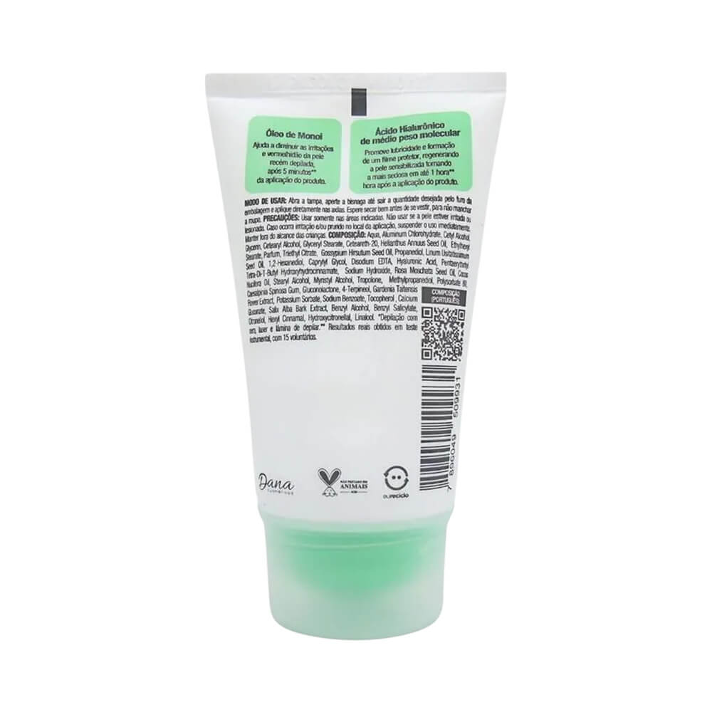 Detalhes técnicos do Desodorante Creme Herbíssimo Care Monoi e Ácido Hialurônico