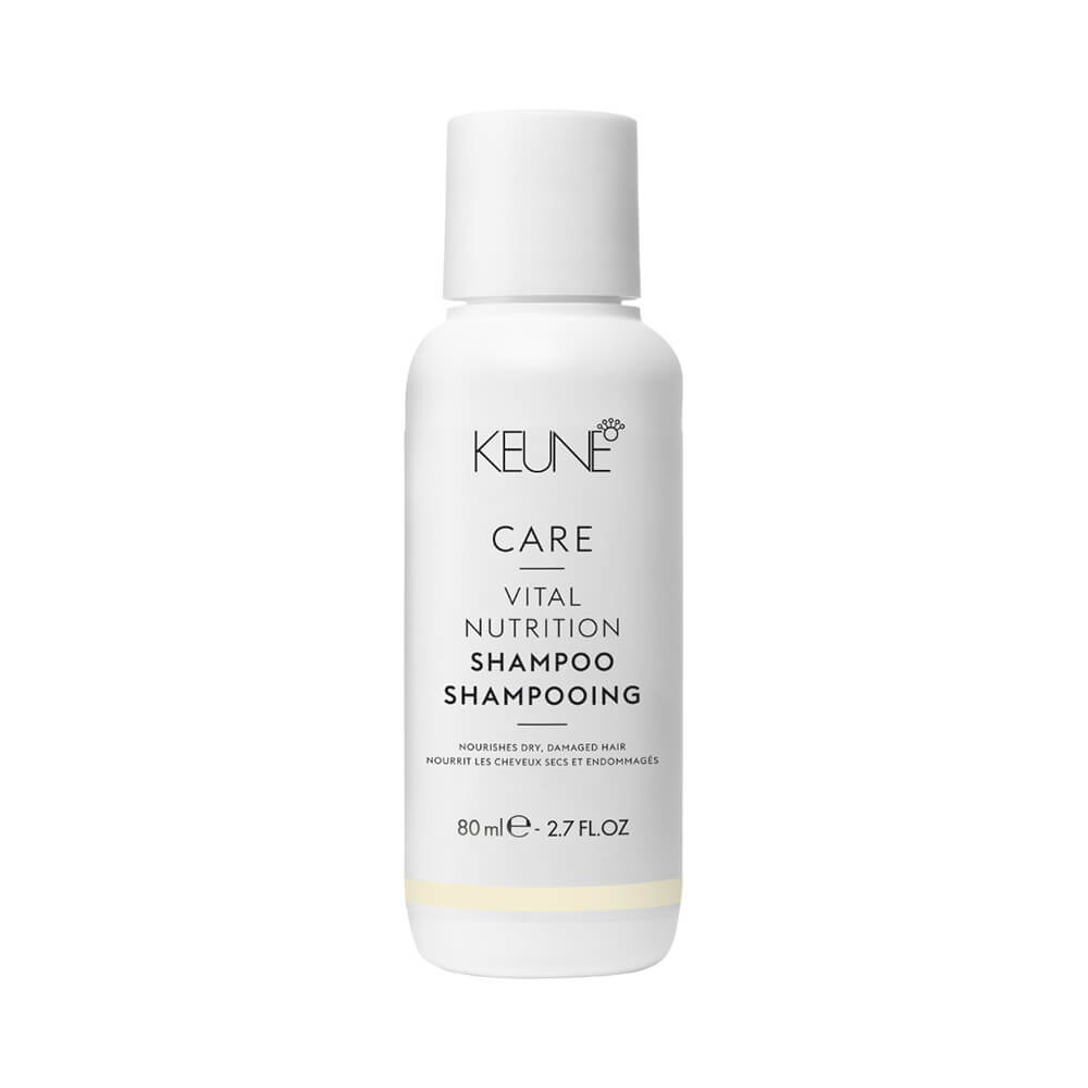 Frontal da embalagem do Shampoo Keune Vital Nutrition 80ml