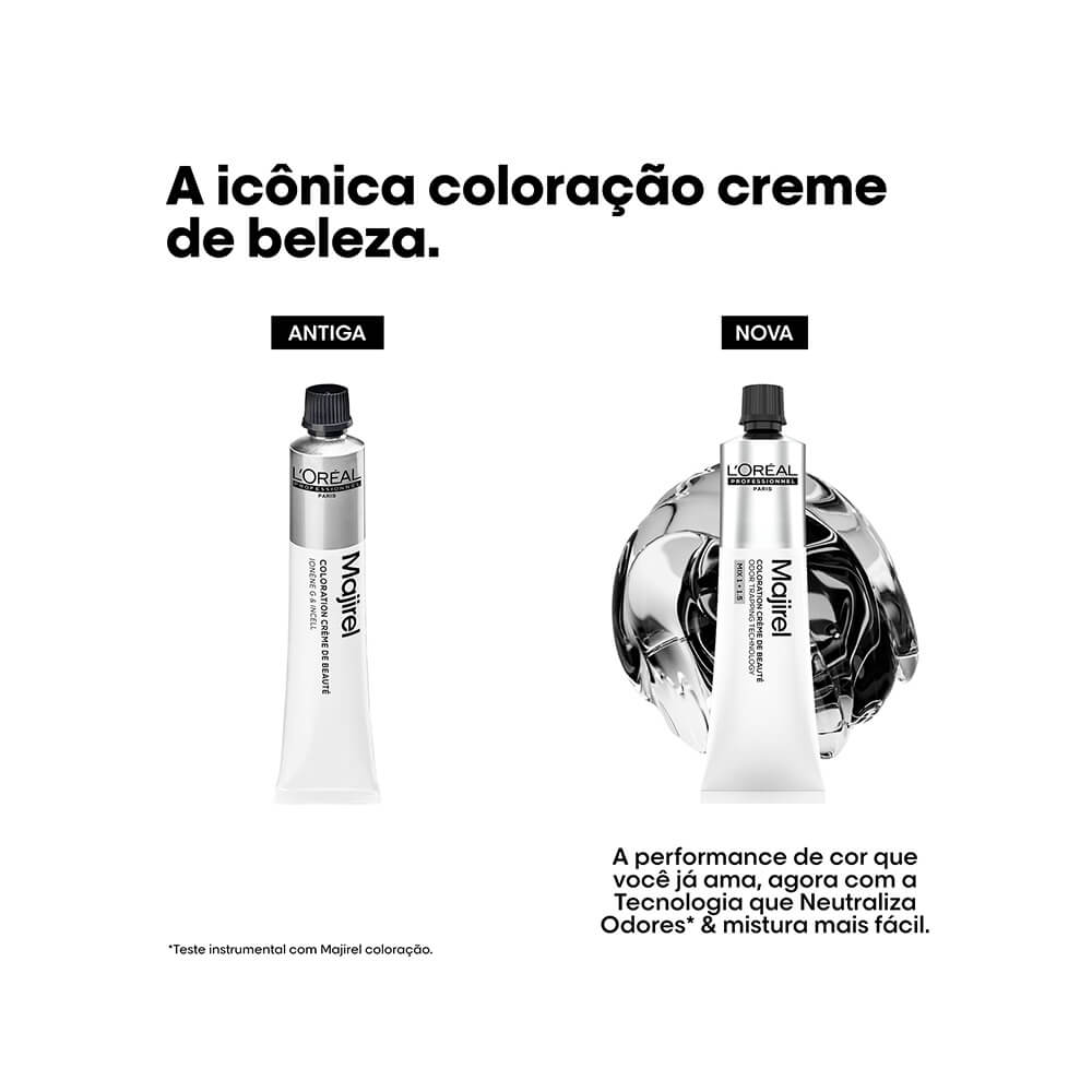 Imagem promocional da Coloração L'Oréal Majirel destacando tecnologia e benefícios