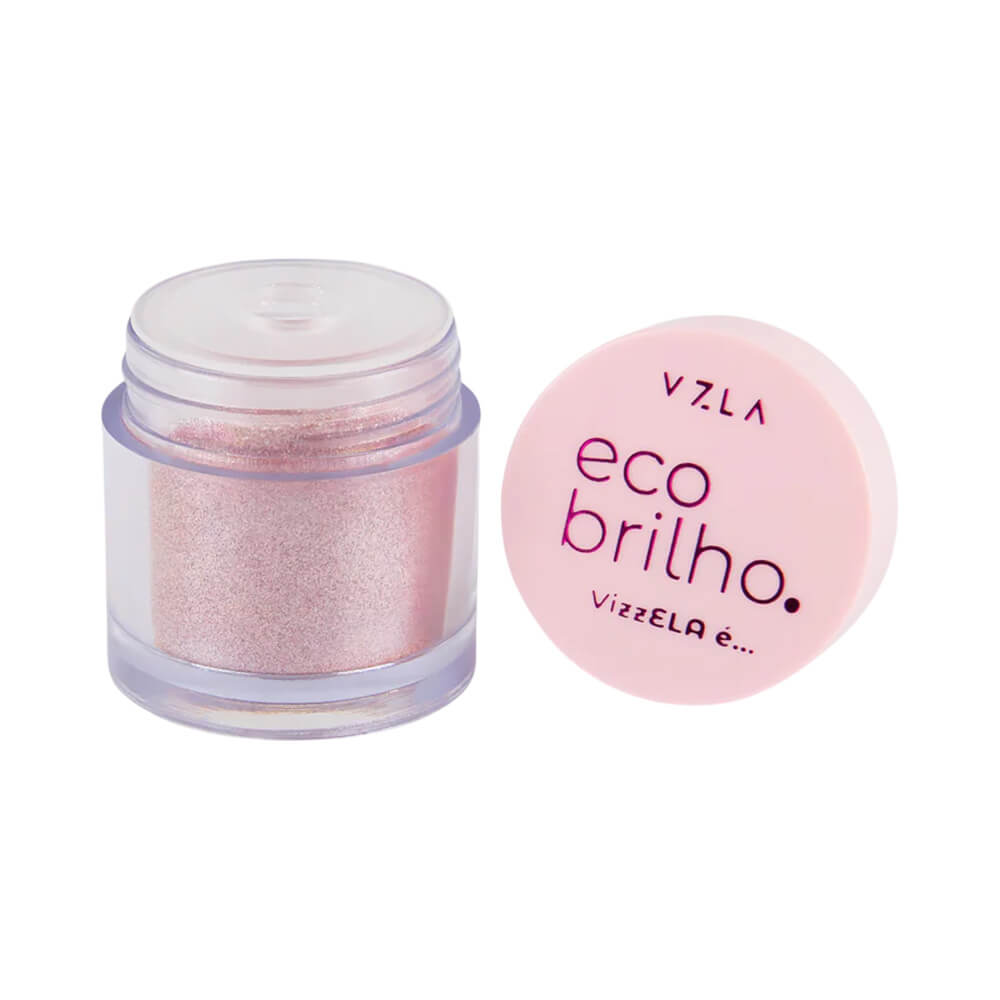 Sombra Vizzela Eco Brilho Ela É Gentil 03 em embalagem rosa com texto branco e rosa
