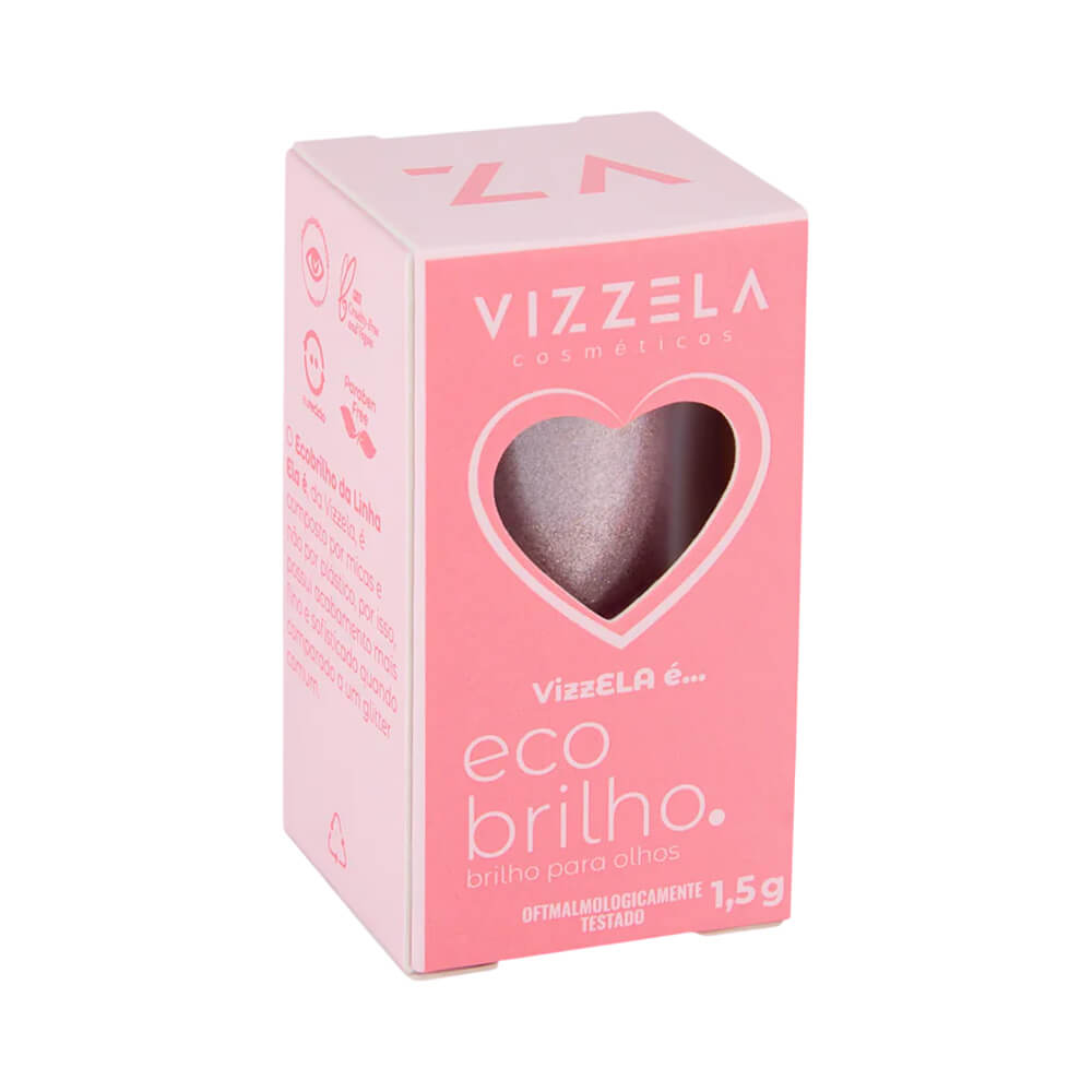 Embalagem rosa da Sombra Vizzela Eco Brilho Ela É Gentil 03
