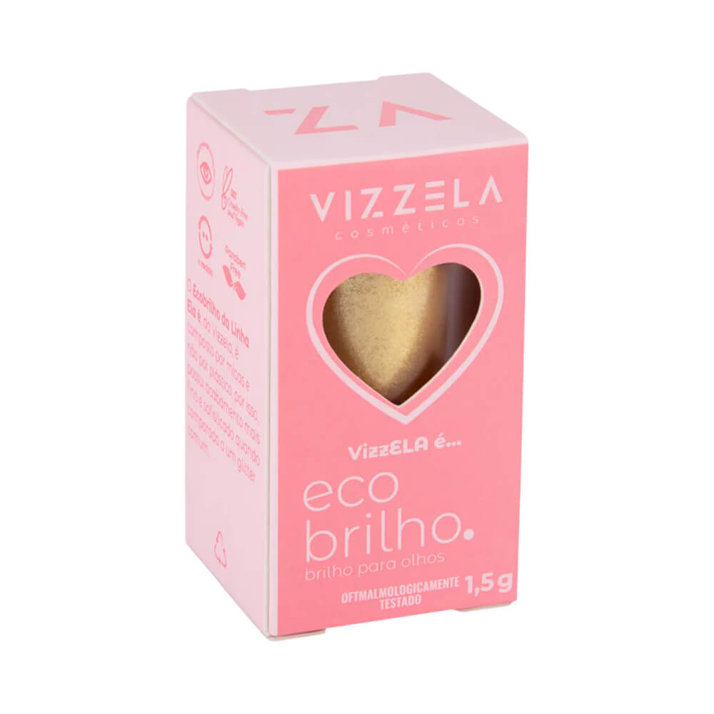 Caixa rosa com jarra transparente da Sombra Vizzela Eco Brilho Ela É Elegante 01