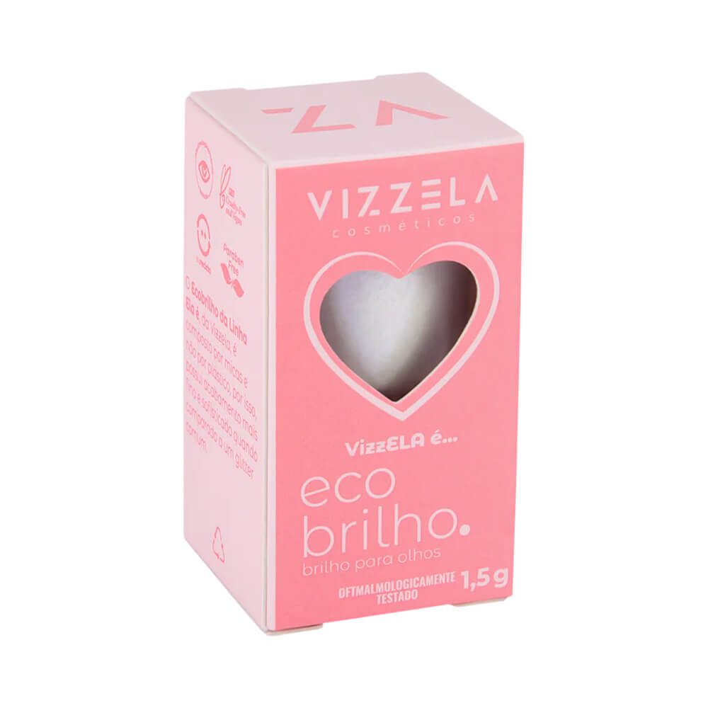 Embalagem rosa da Sombra Vizzela Eco Brilho Ela É Talentosa 02 com design moderno e elegante