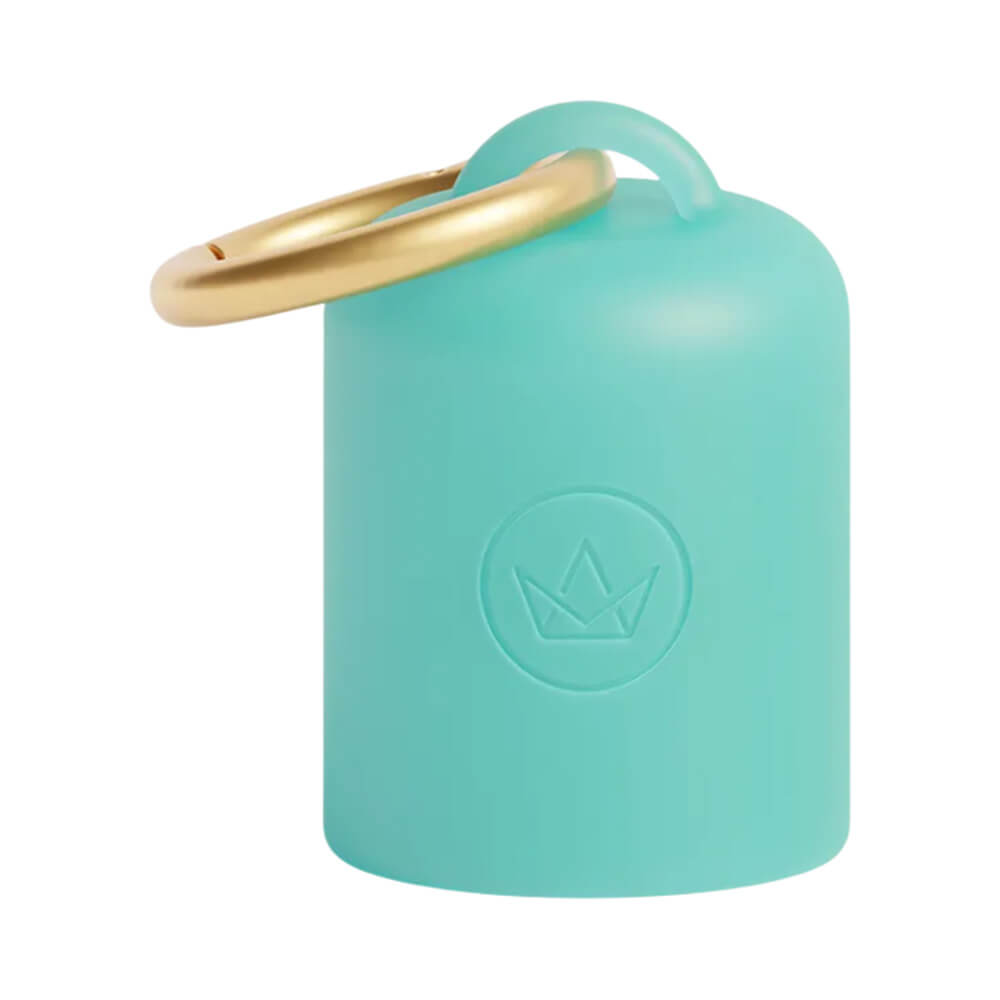 Case Mari Maria Menta em silicone flexível com argola dourada