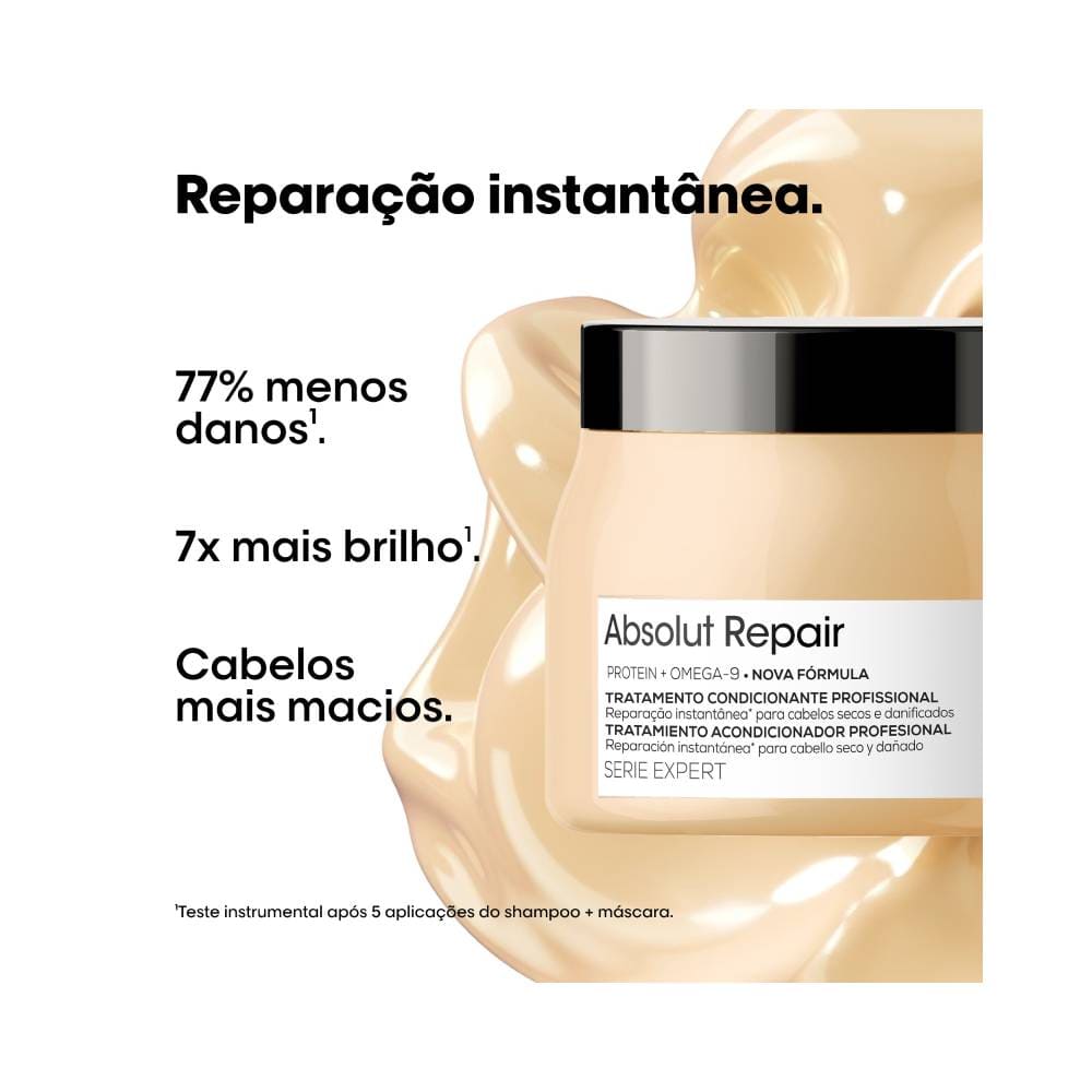 Textura cremosa da máscara capilar Absolut Repair