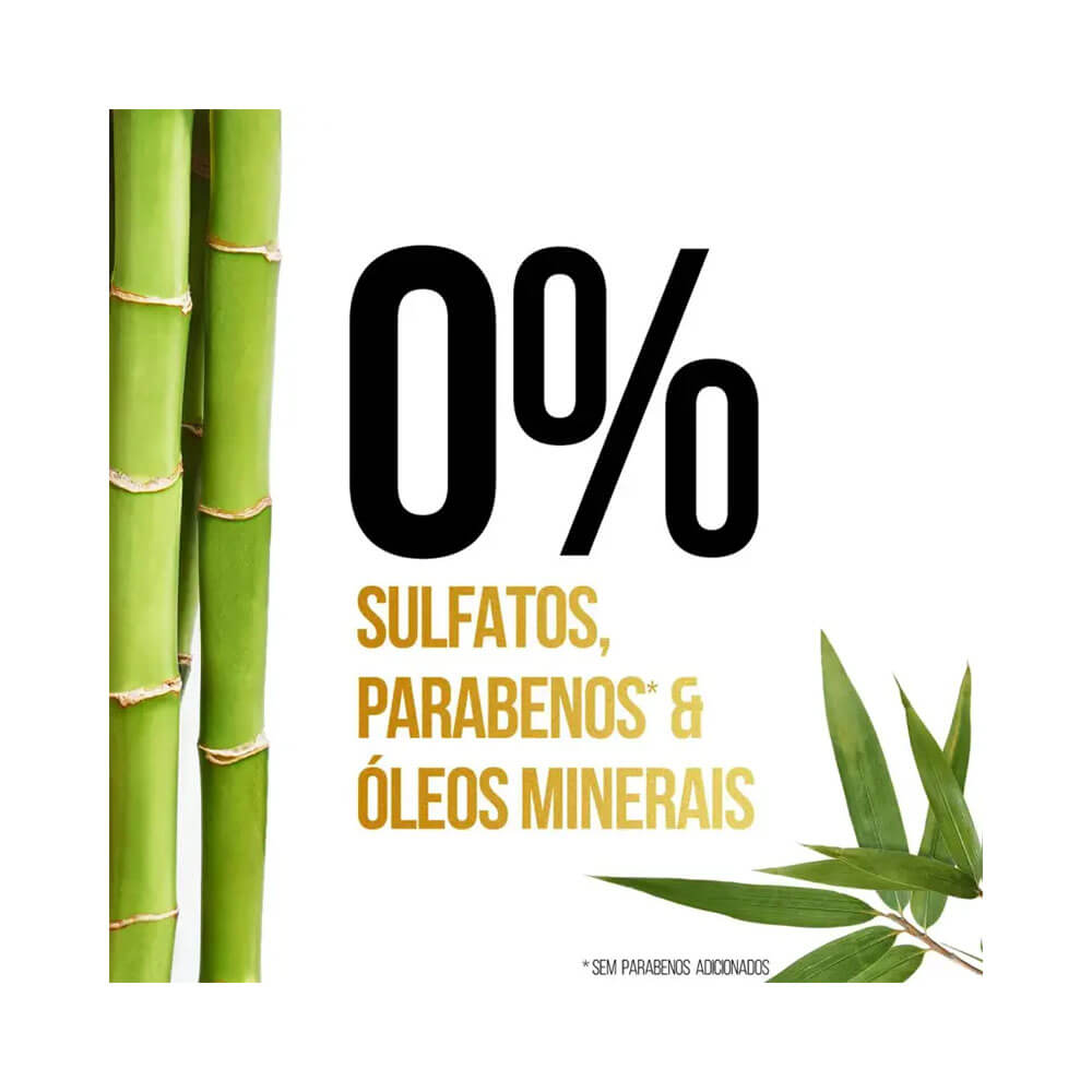 Imagem informativa do Condicionador Pantene Bambu Nutre e Cresce 510ml com ilustração de bambu