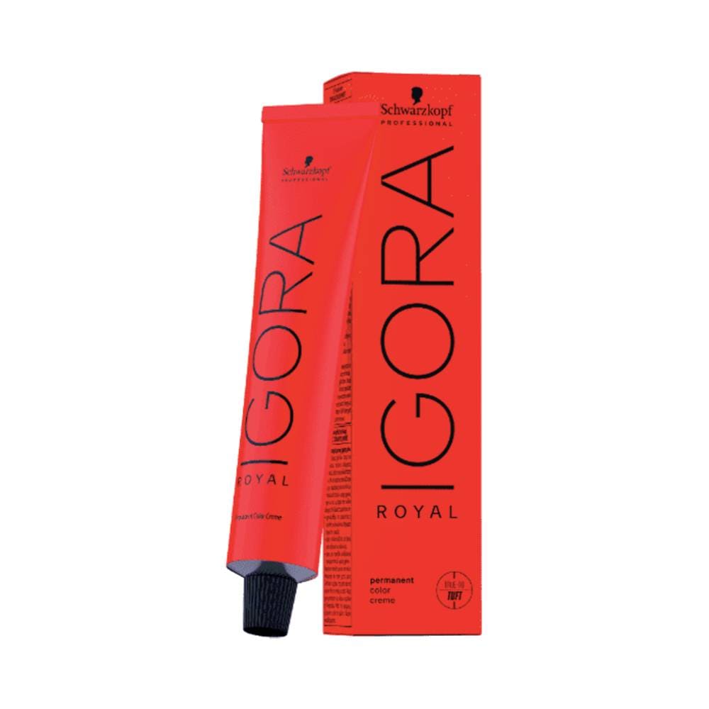 Coloração Igora Royal 6.65 tubo vermelho e embalagem