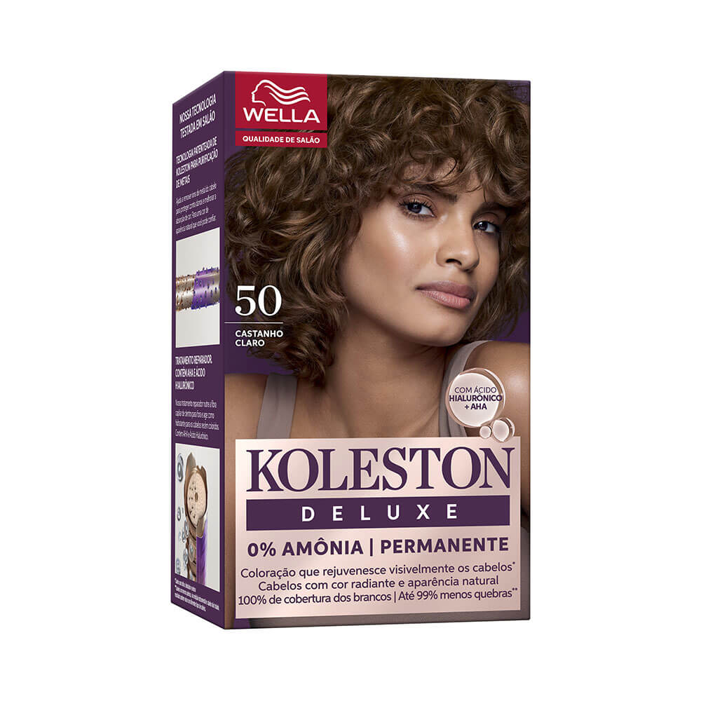 Embalagem da coloração Koleston Deluxe 70 Louro Médio