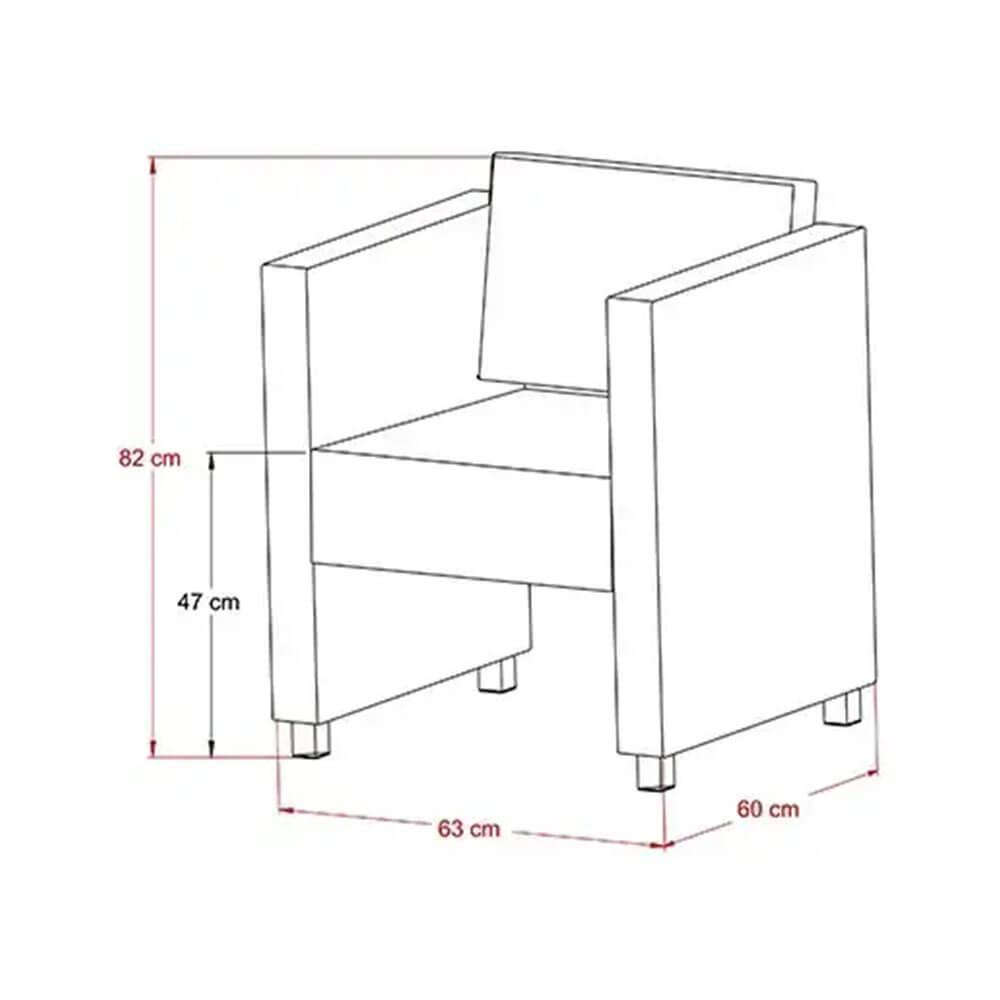Desenho técnico do Sofá Kixiki Cuiabá 3164 com medidas detalhadas