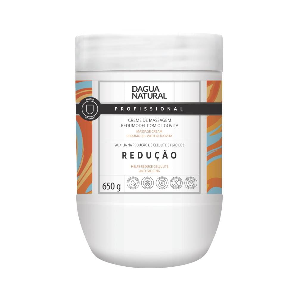 Pote de Creme para Massagem Redumodel D'Agua Natural Oligovita 650g