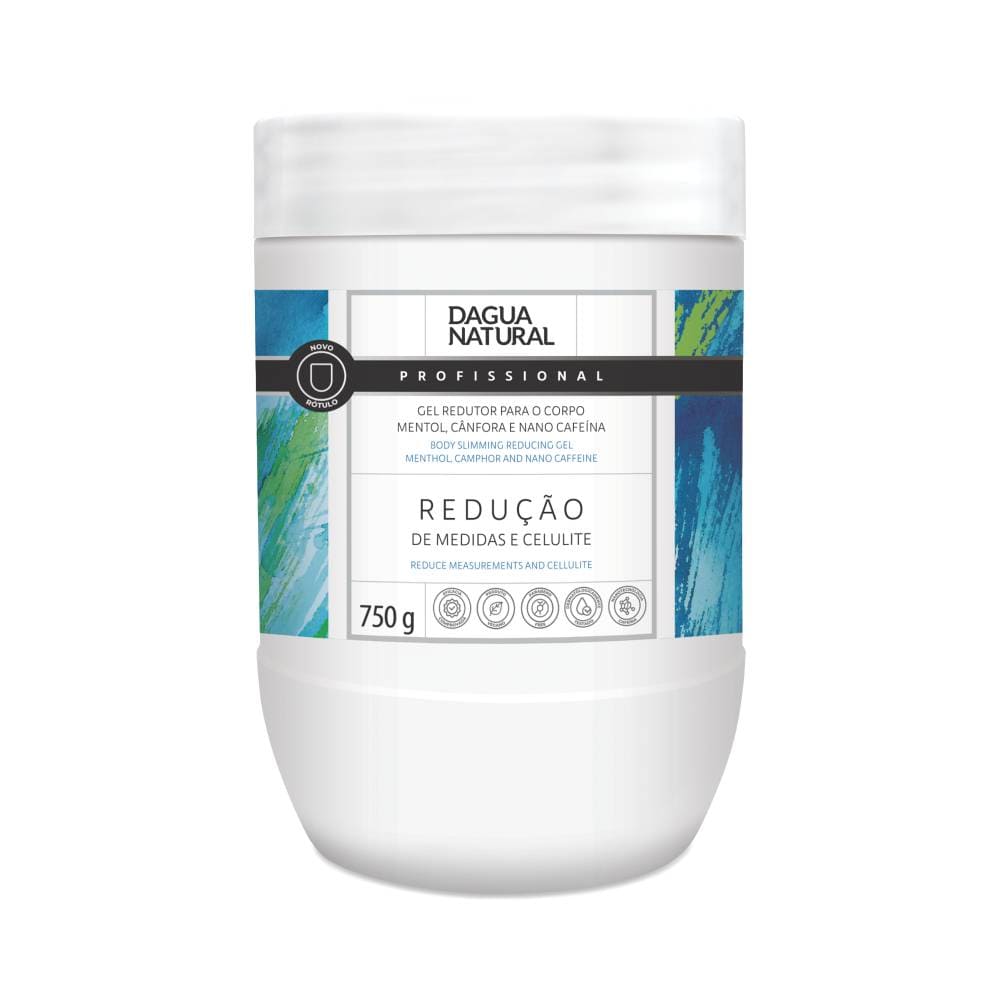 Pote verde do Gel Redutor D'agua Natural Mentol e Cânfora 750g
