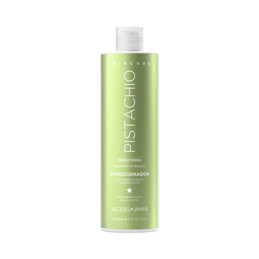 Frasco de condicionador Jacques Janine Hair Care Pistachio verde pistache