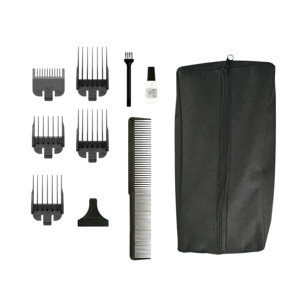 Acessórios da máquina de corte Wahl Pro Cut 220V sobre fundo branco