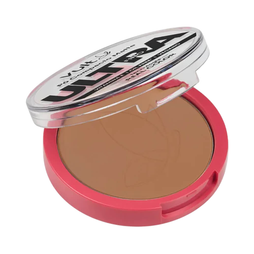Pó Compacto Vult Ultra Fino Matte V470 aberto mostrando textura lisa e embalagem compacta