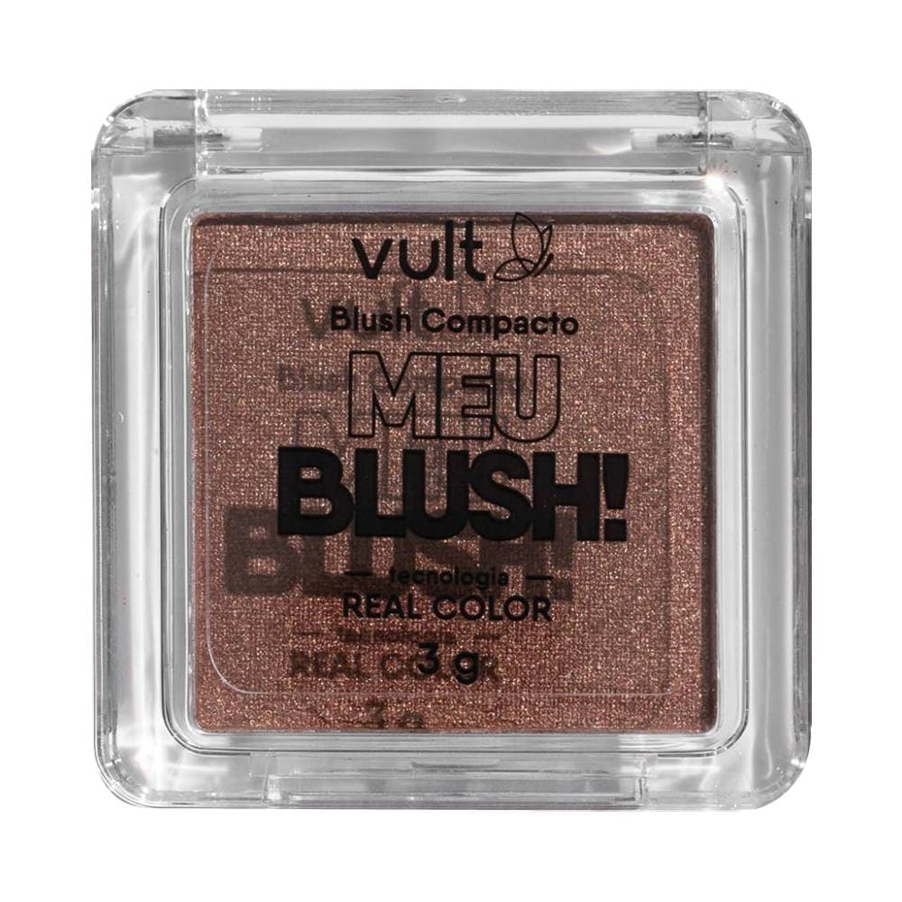 Detalhe do Blush Vult Golden Perolado mostrando textura e cor