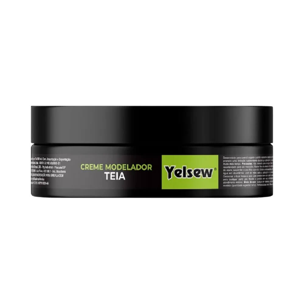 Lateral do Creme Modelador Yelsew Teia 100g mostrando rótulo e informações do produto