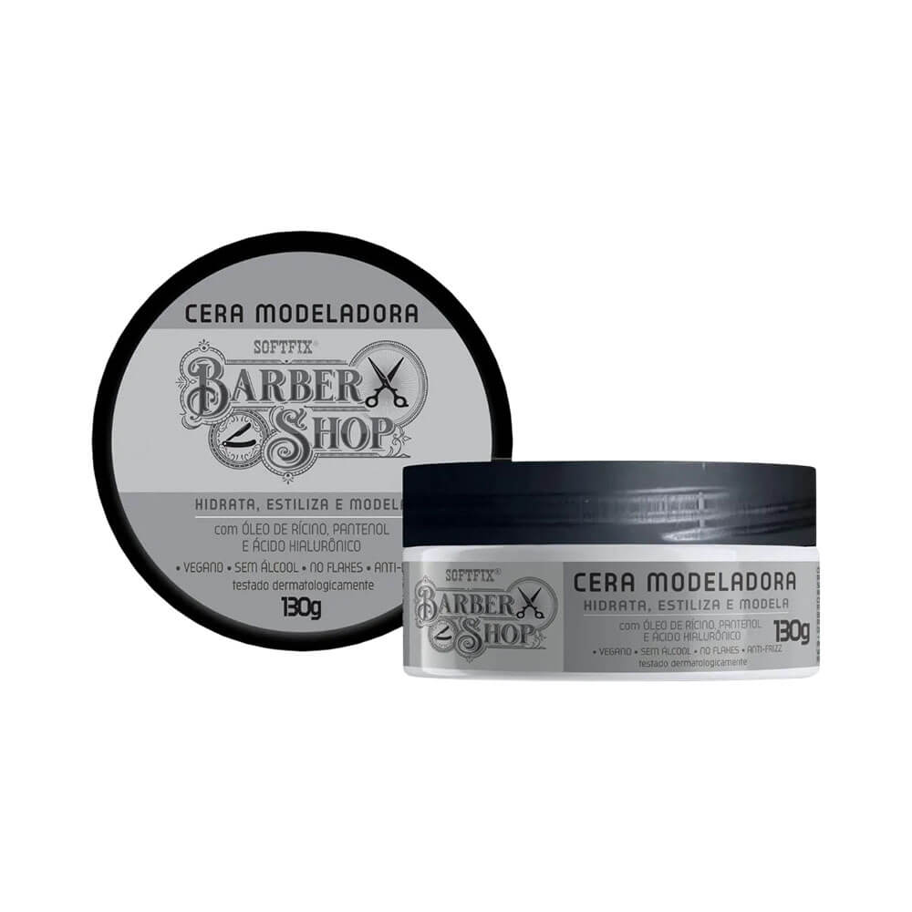 Imagem do produto Cera Modeladora Soft Fix Barber Shop em pote de 130g