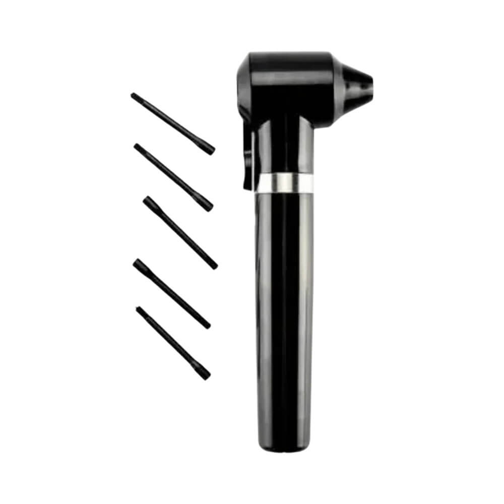 Mixer Misturador de Henna Menela preto com cinco hastes pretas ao lado