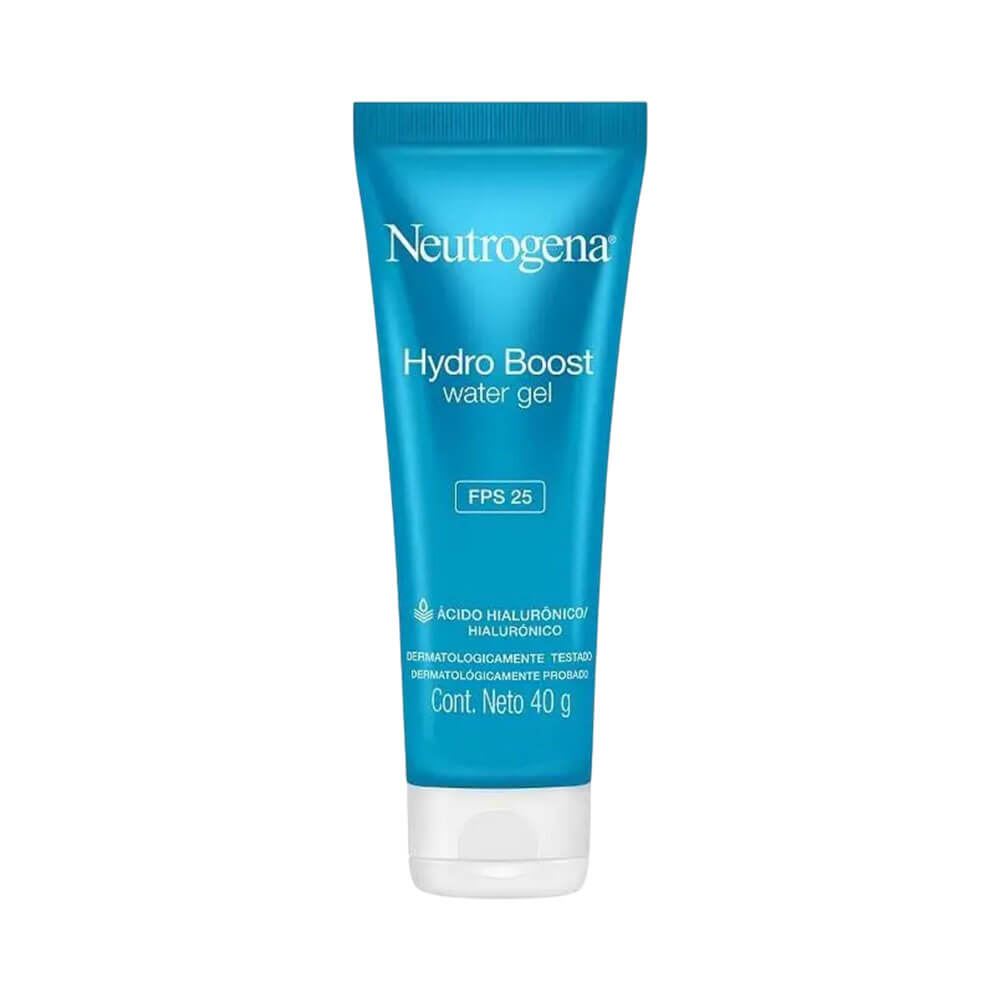 Creme Facial Neutrogena Hydro Boost Water Gel FPS 25 40g embalagem azul com tampa branca