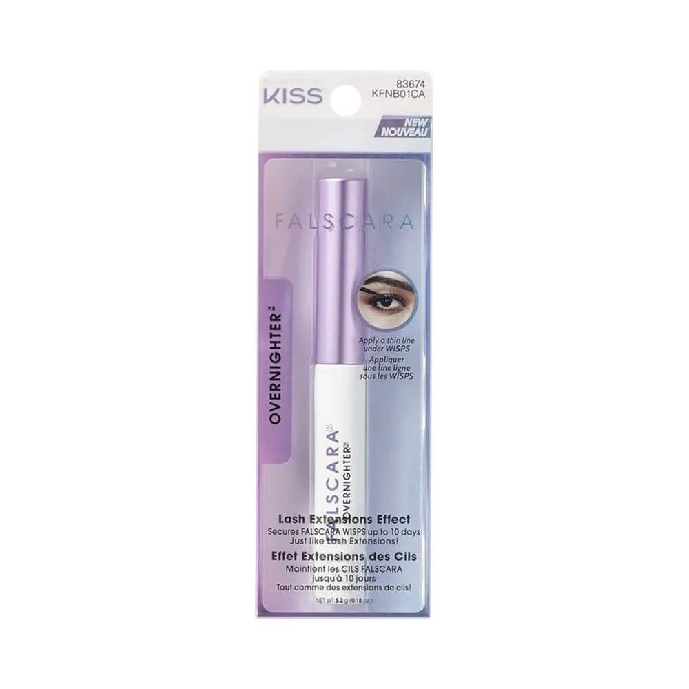 Máscara de Cílios Postiços Kiss New York Falscara Overnighter na embalagem original