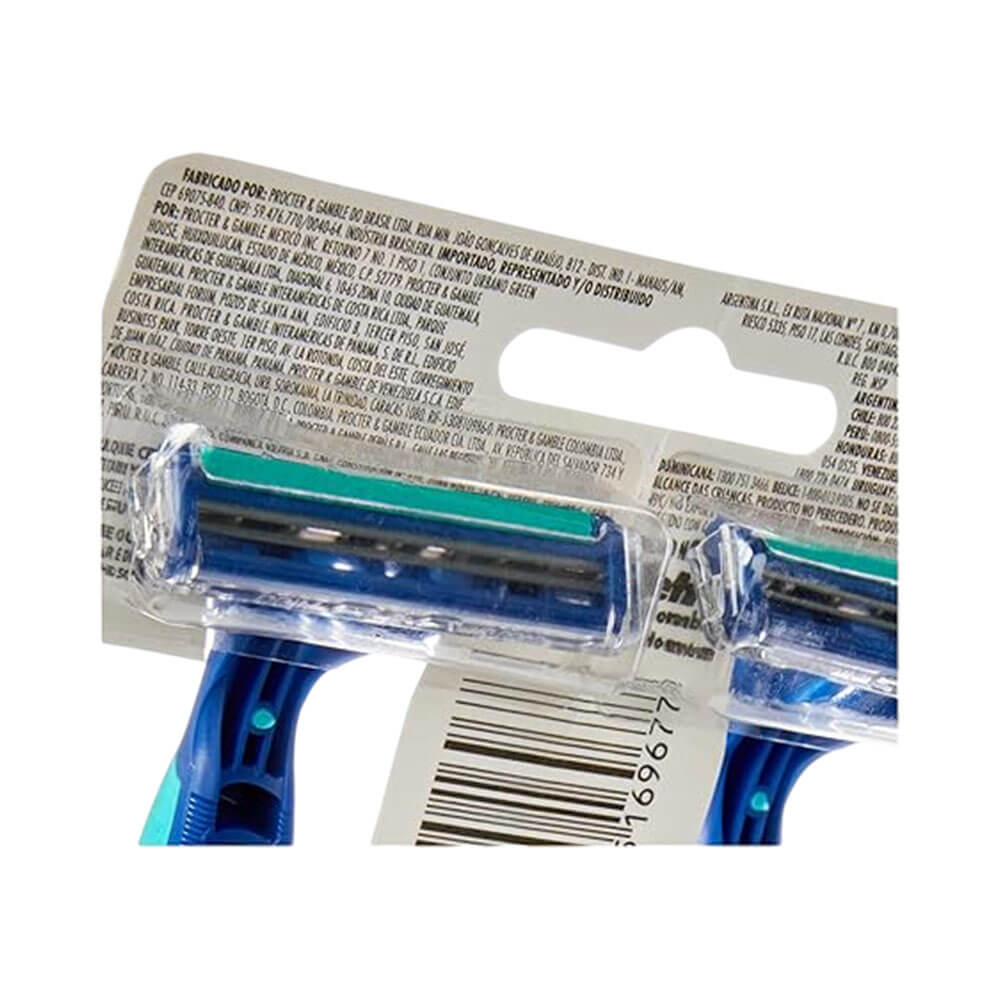 Close das lâminas do Aparelho de Barbear Gillette Prestobarba UltraGrip 2